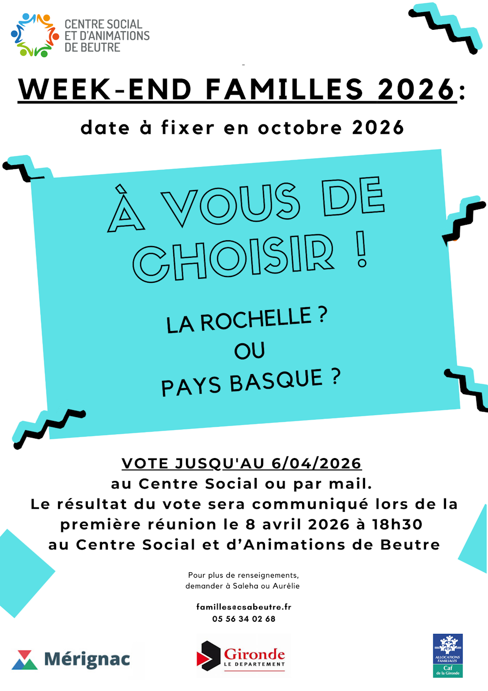 Choix Week-end Familles